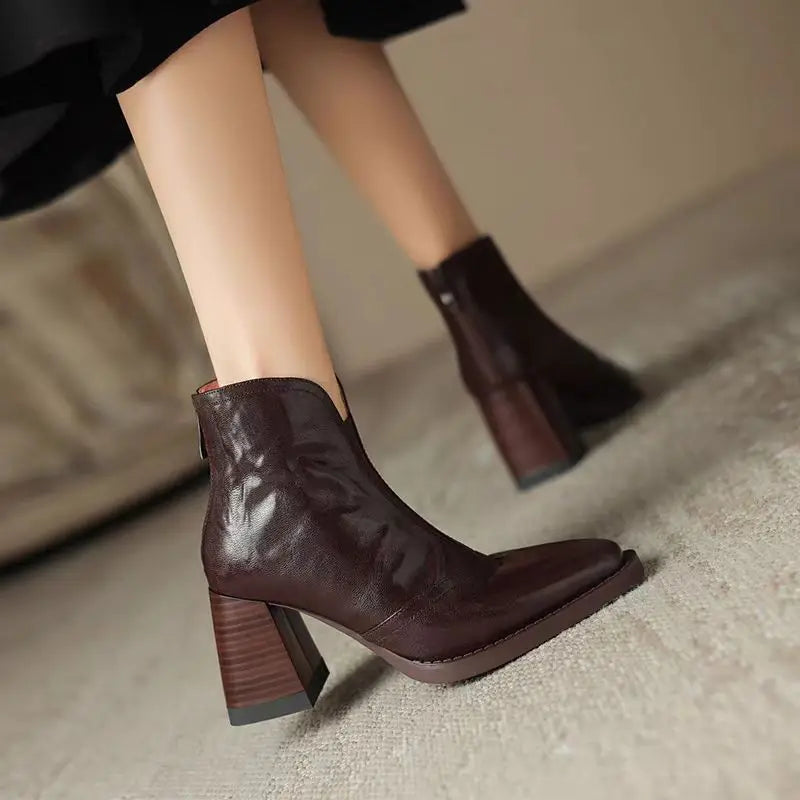 Botines de Piel con Forro de Peluche Aphixta