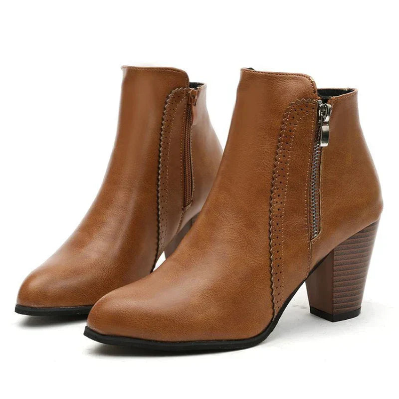 Botas de Tacón Chunky Retro