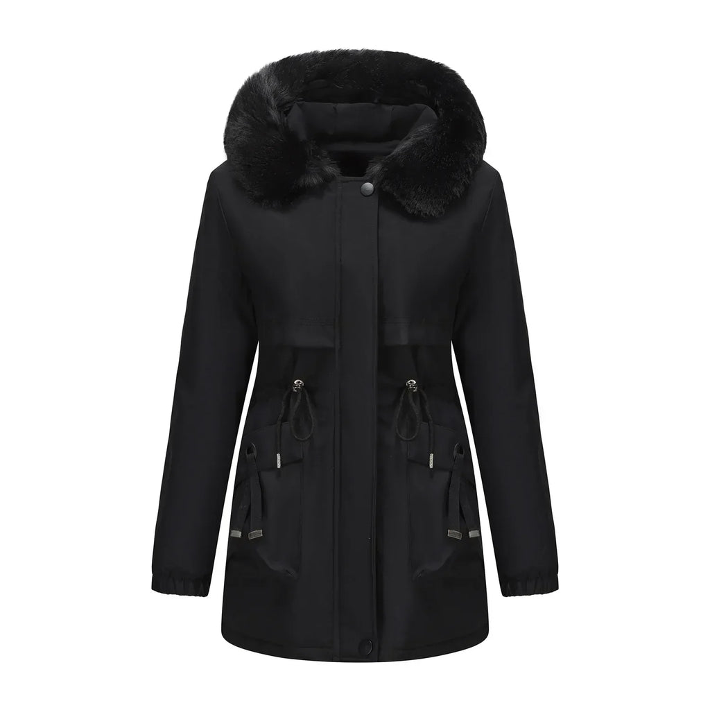 Grâce | Parka de invierno elegante con borde de piel