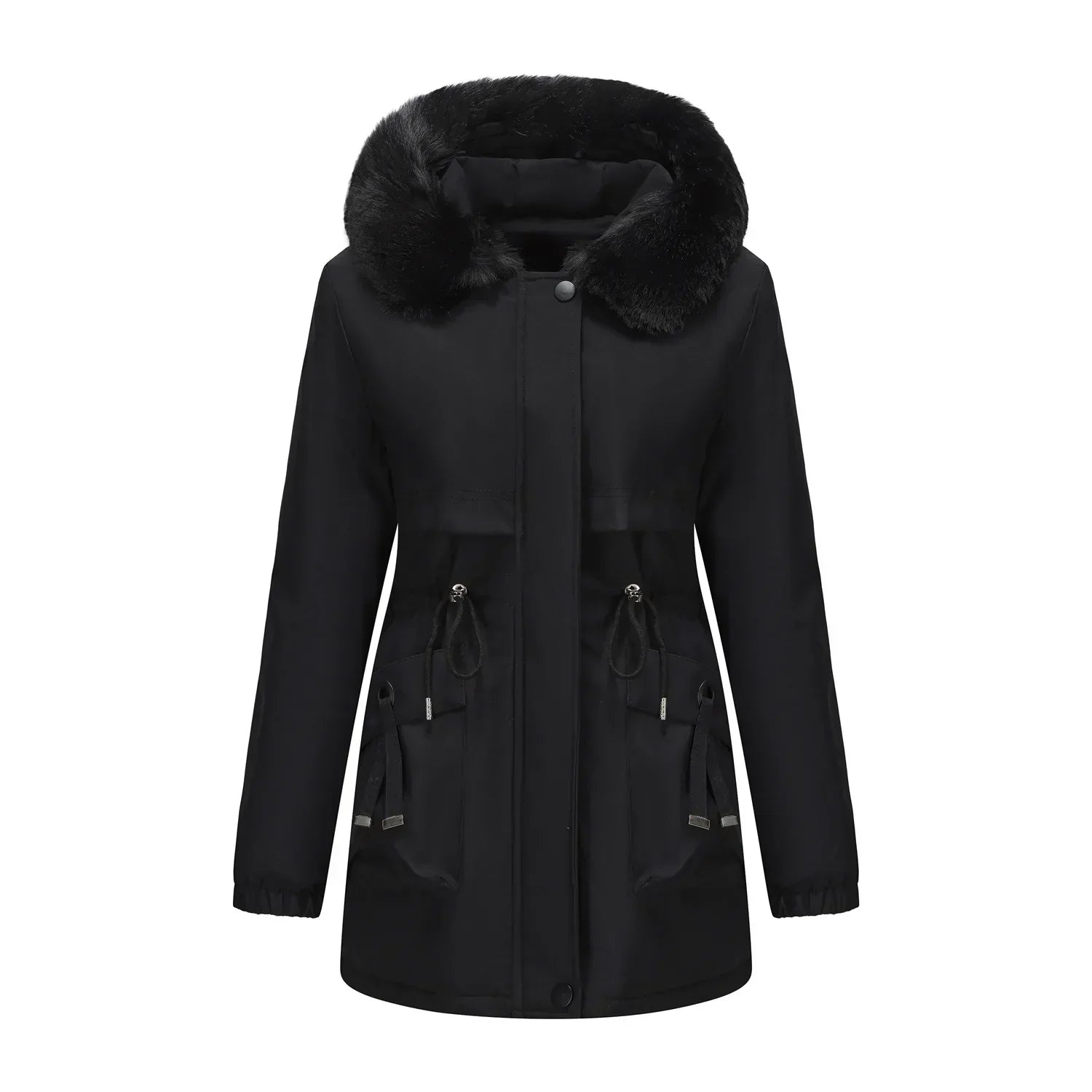 Grâce | Parka de invierno elegante con borde de piel