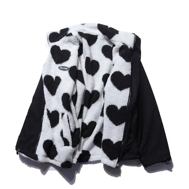 Catherine | Chamarra reversible de corazones
