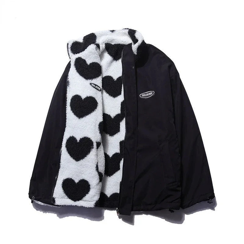Catherine | Chamarra reversible de corazones