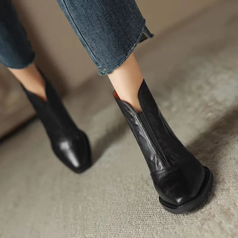 Botines de Piel con Forro de Peluche Aphixta