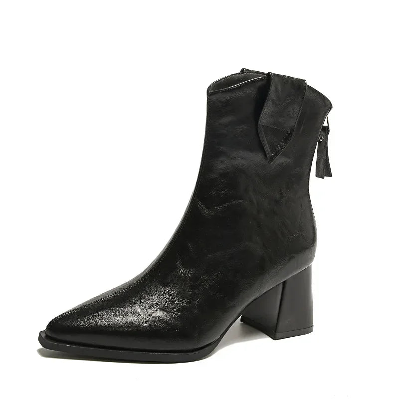 BOTAS CHELSEA CON TACÓN ALTO VINTAGE