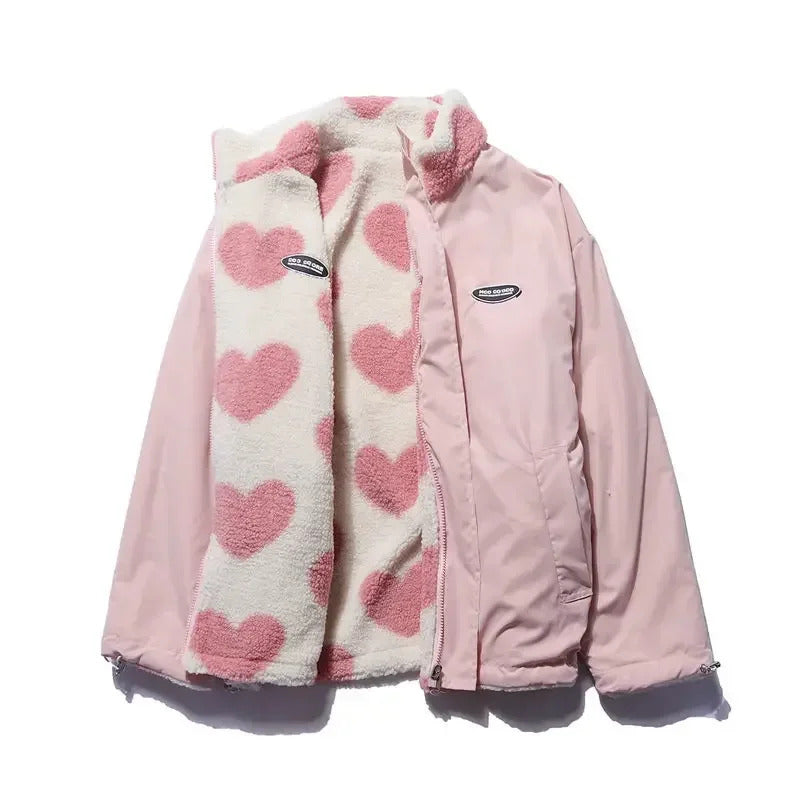 Catherine | Chamarra reversible de corazones