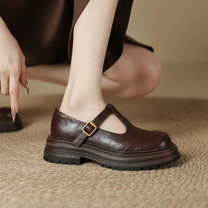 Chiara | Elegantes Zapatos Mary Jane de Piel de Alta Calidad
