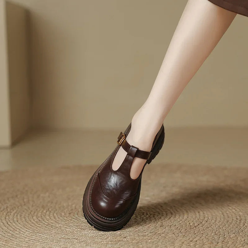 Chiara | Elegantes Zapatos Mary Jane de Piel de Alta Calidad