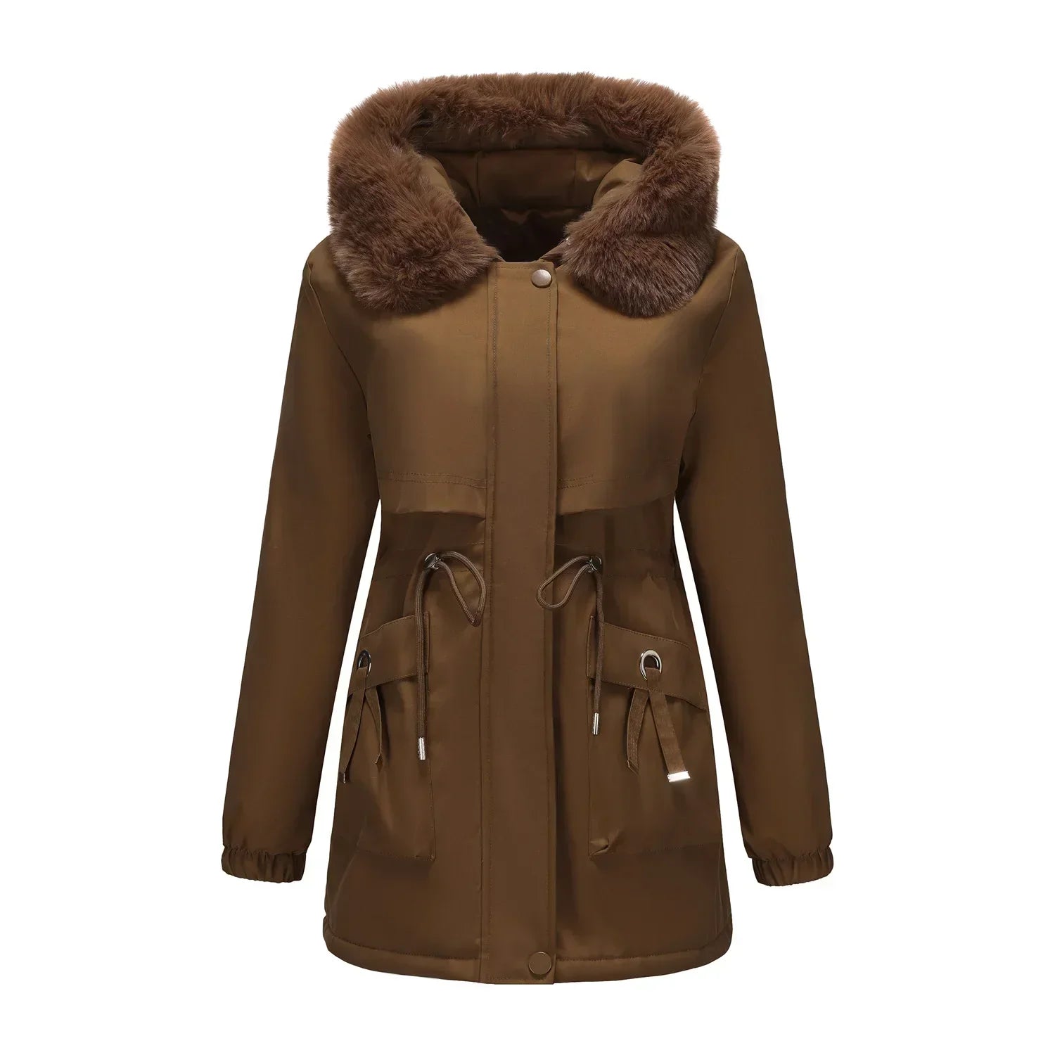 Grâce | Parka de invierno elegante con borde de piel