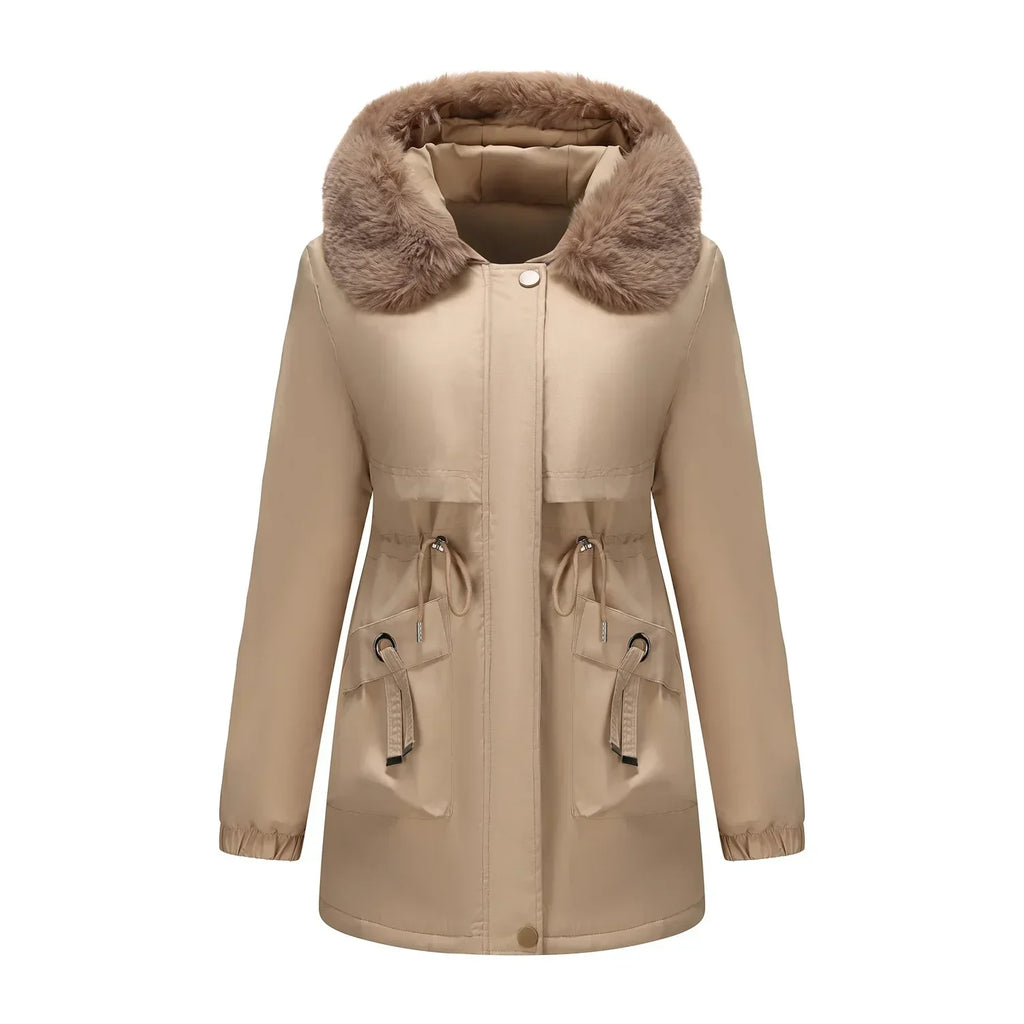 Grâce | Parka de invierno elegante con borde de piel