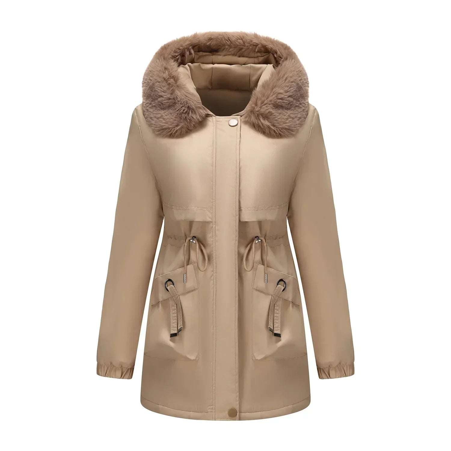 Grâce | Parka de invierno elegante con borde de piel