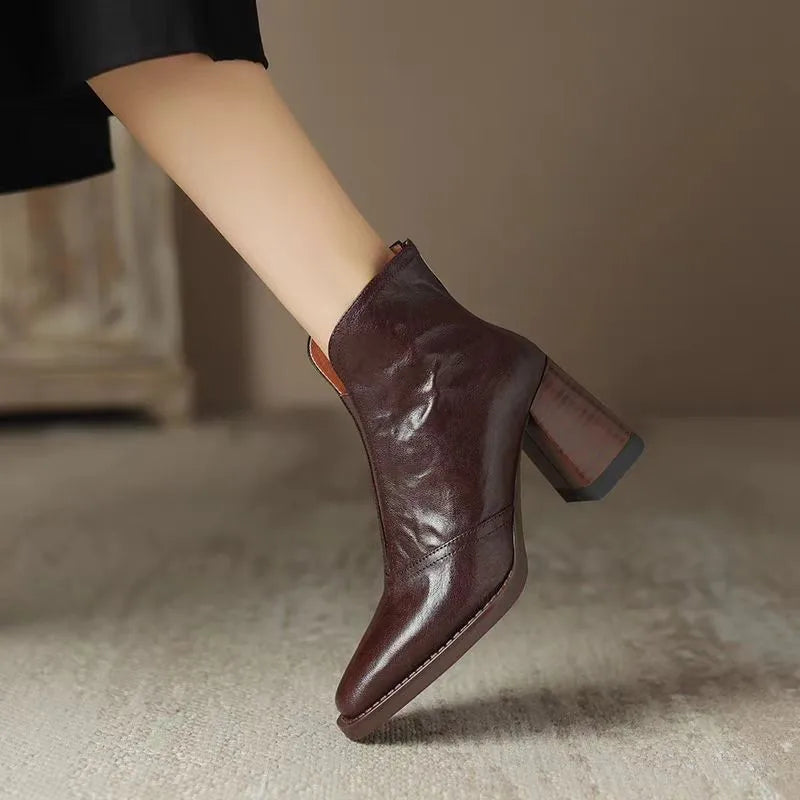 Botines de Piel con Forro de Peluche Aphixta