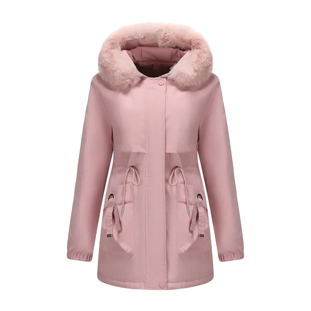 Grâce | Parka de invierno elegante con borde de piel