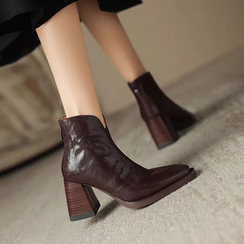 Botines de Piel con Forro de Peluche Aphixta
