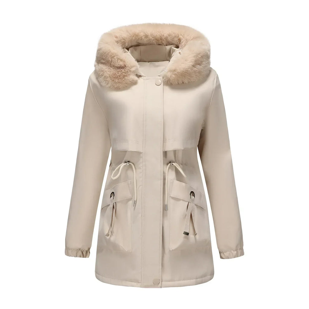 Grâce | Parka de invierno elegante con borde de piel