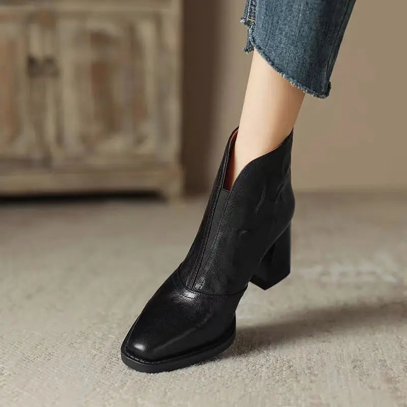 Botines de Piel con Forro de Peluche Aphixta
