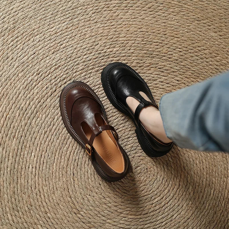 Chiara | Elegantes Zapatos Mary Jane de Piel de Alta Calidad