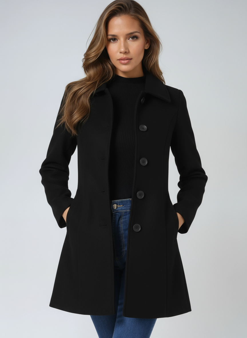 Marenne | Abrigo de invierno con botonadura sencilla