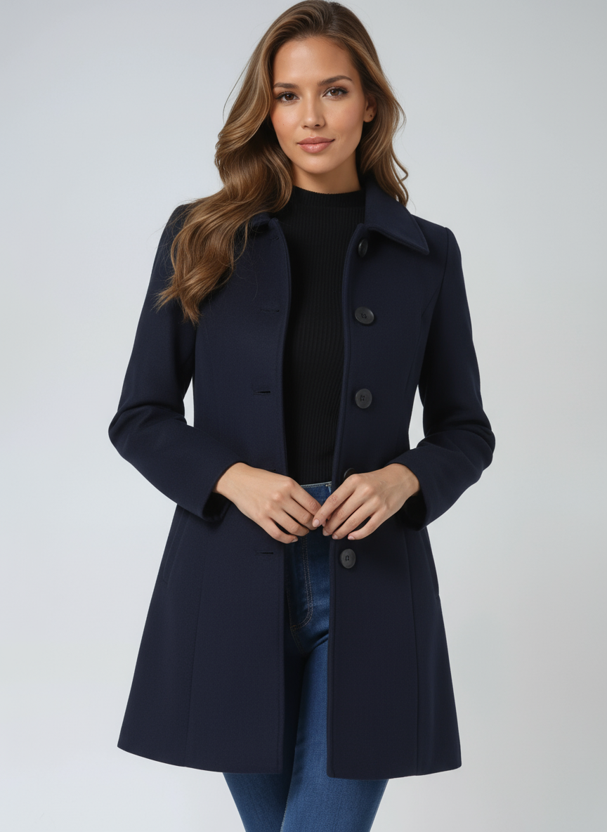 Marenne | Abrigo de invierno con botonadura sencilla