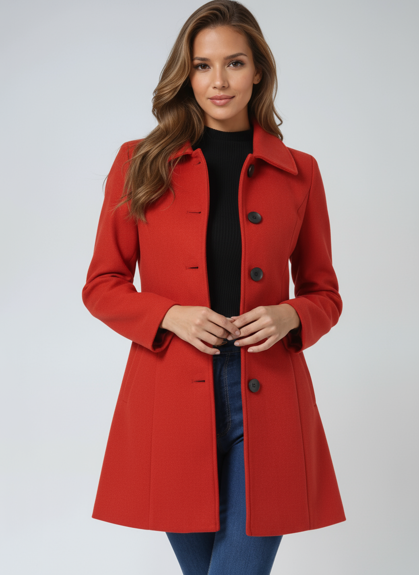 Marenne | Abrigo de invierno con botonadura sencilla
