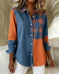 Esmée-Lou | Camisa con Cuello Notch y Diseño de Cuadros Contrastados
