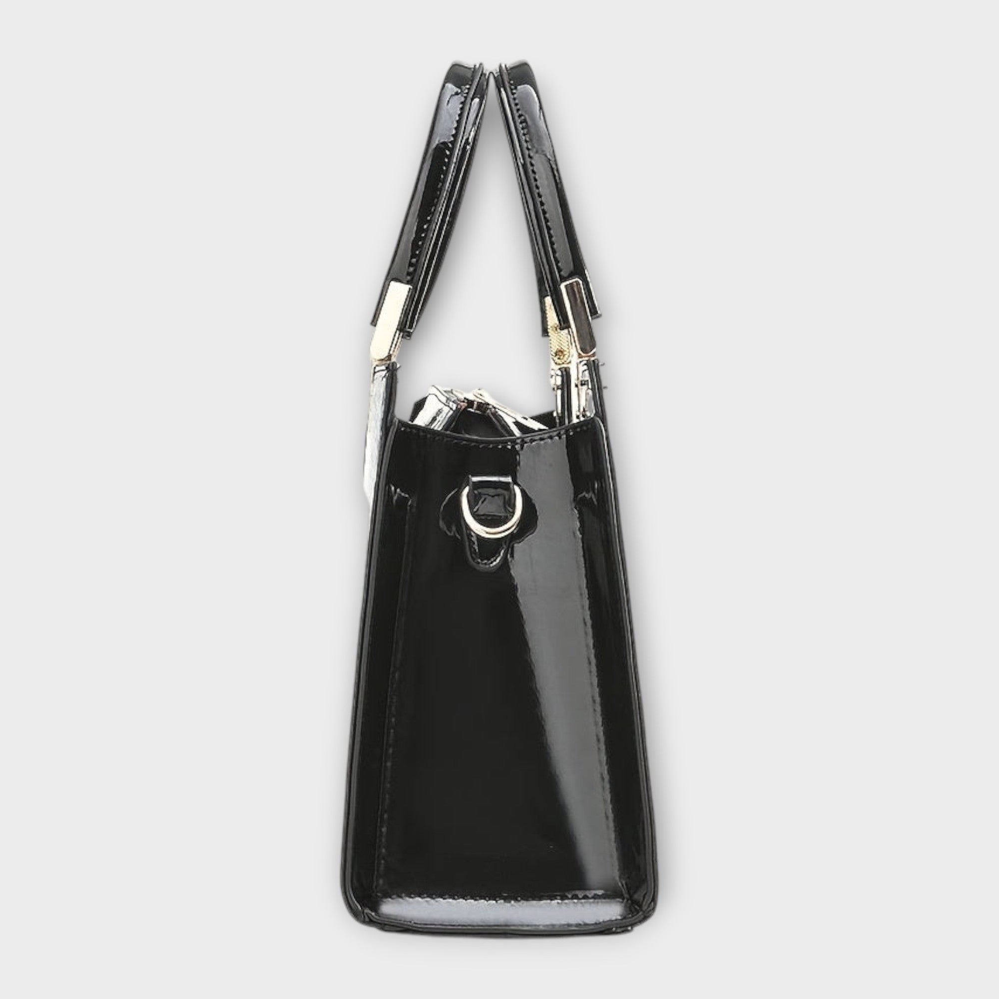 Aurora - Bolsa de Mano en Piel de Cocodrilo Brillante