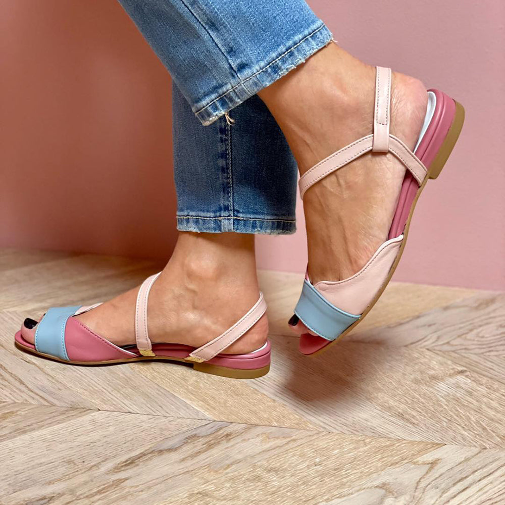 Aria™ | Sandalias rosas asimétricas