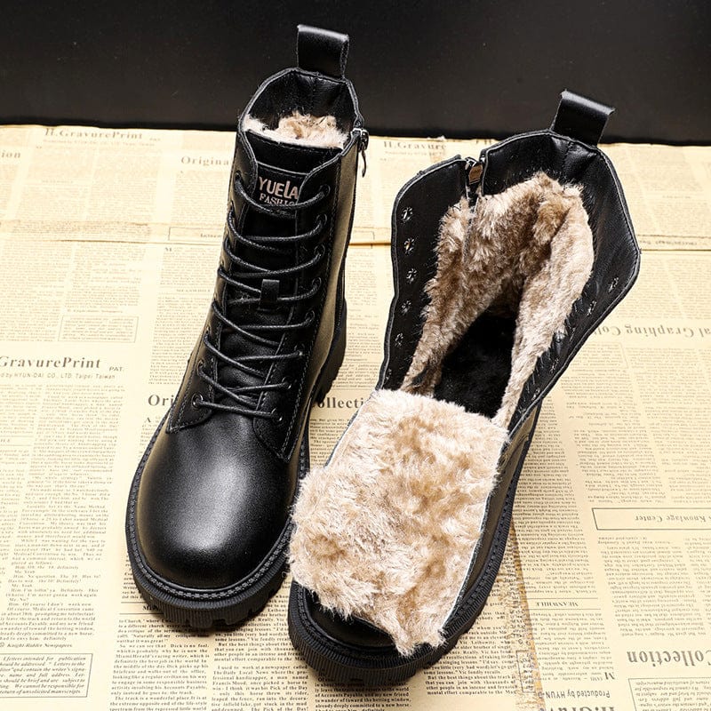 Botas de Piel Negra Pulida