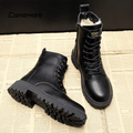 Botas de Piel Negra Pulida