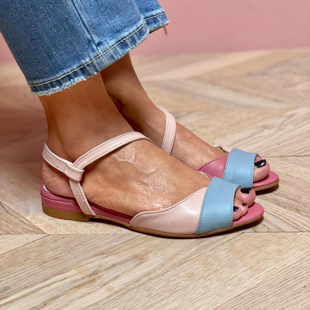 Aria™ | Sandalias rosas asimétricas