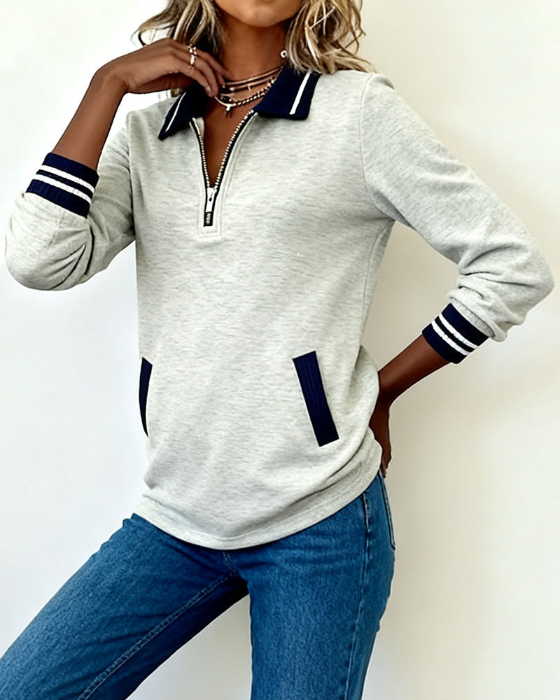 Capucine | Sudadera holgada con cuello y cierre de cremallera