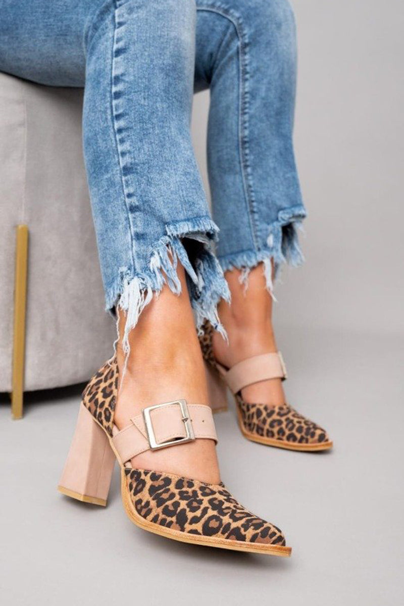 Bianca | Sandalias de Piel Leopardo