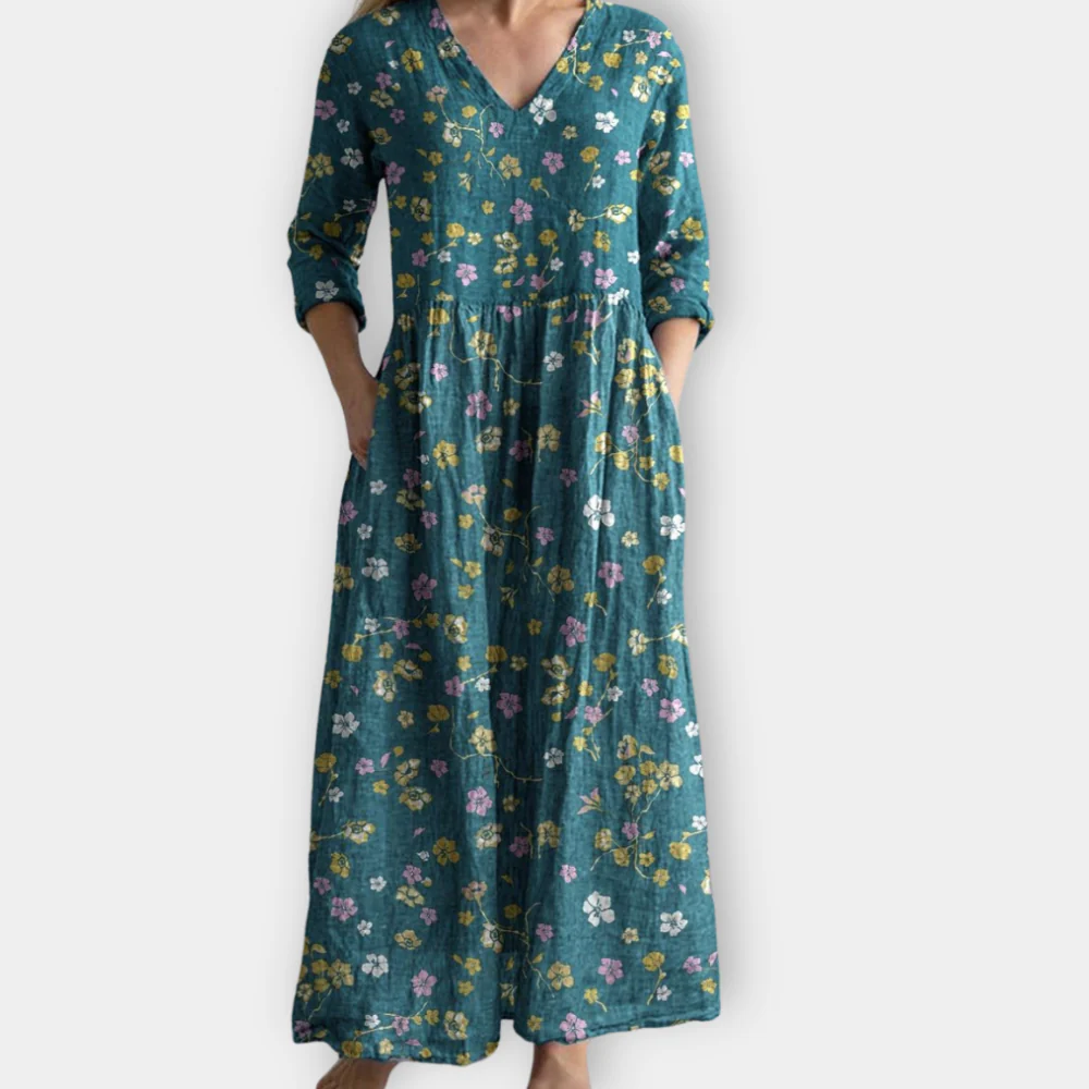 Zinnia | Vestido de Estampado Audaz y Comodidad Total