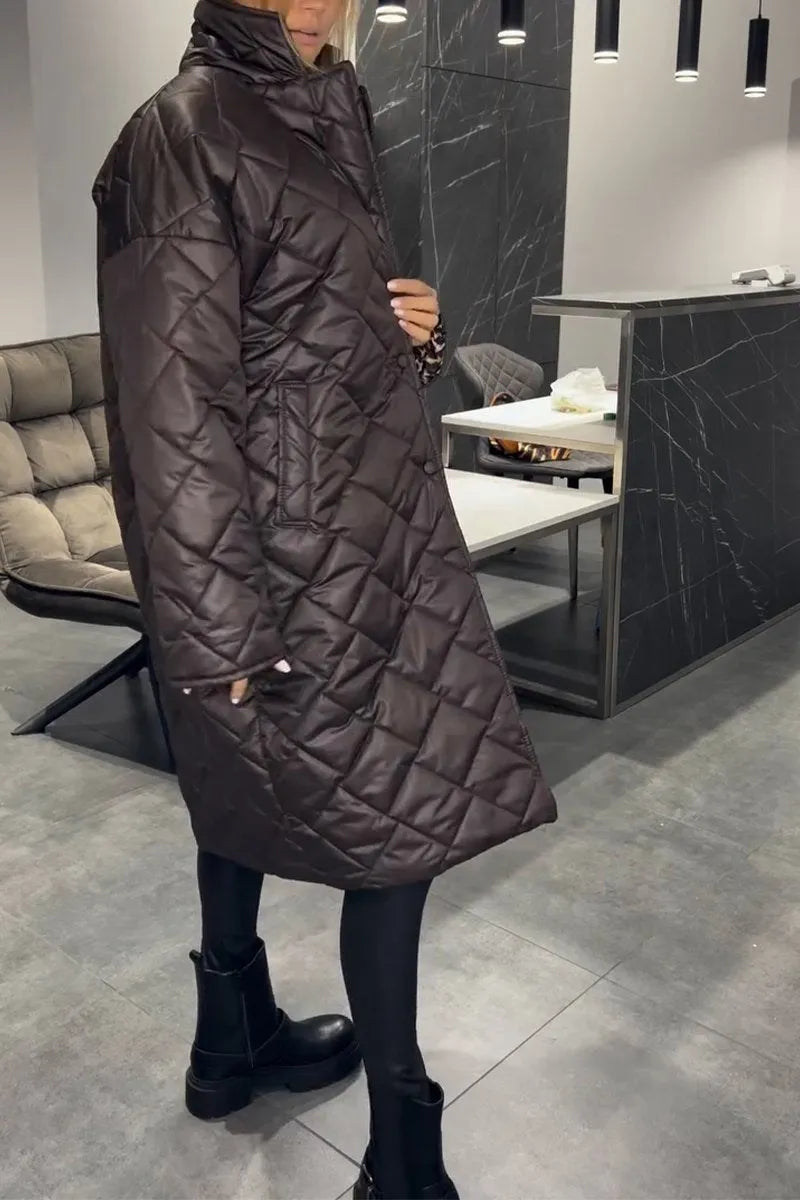 Clémence – Abrigo reversible con forro de leopardo