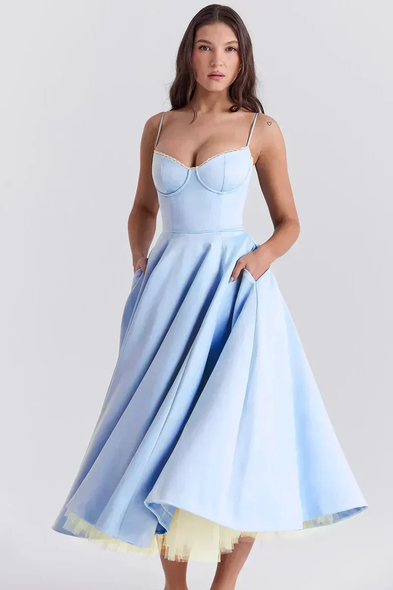 Minerva | Vestido Princesa de Lujo con Tirantes de Espagueti