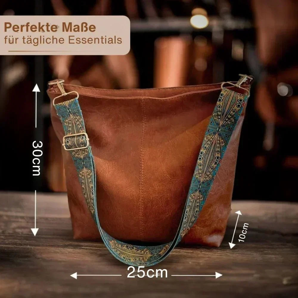 Greta - Bolsa de Piel Vintage con Correa Elegante