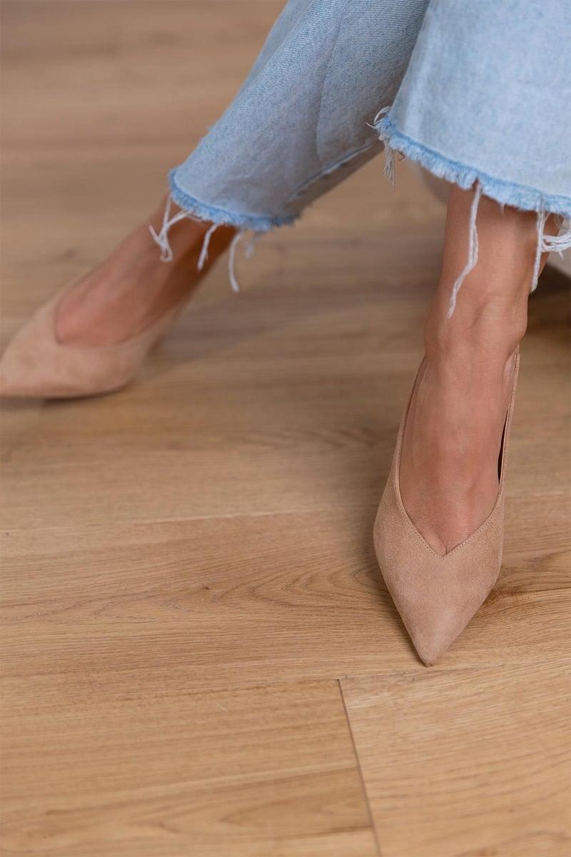 Claudia™ | Zapatos Slingback Nude Elegantes