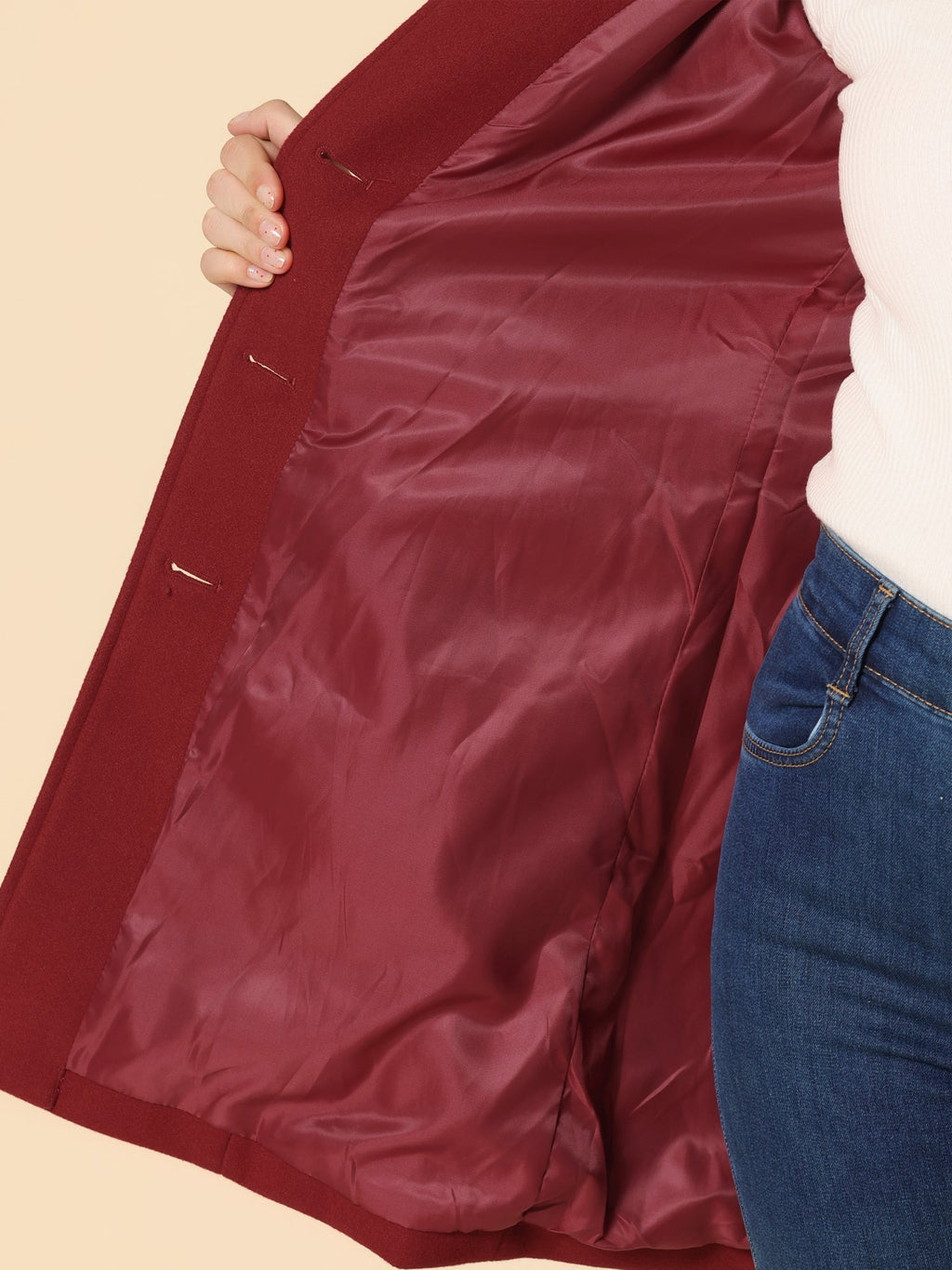 Marenne | Abrigo de invierno con botonadura sencilla