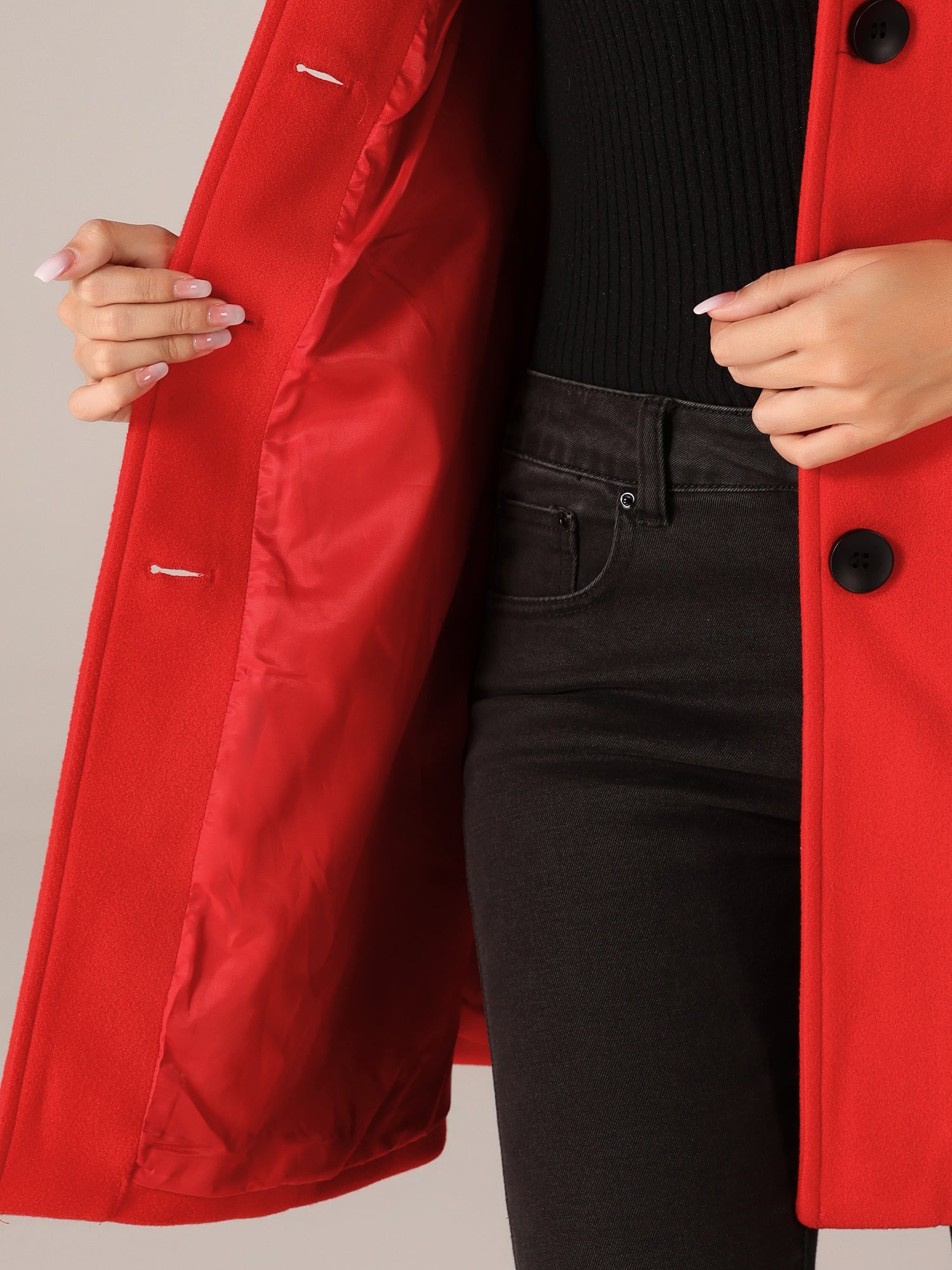 Marenne | Abrigo de invierno con botonadura sencilla